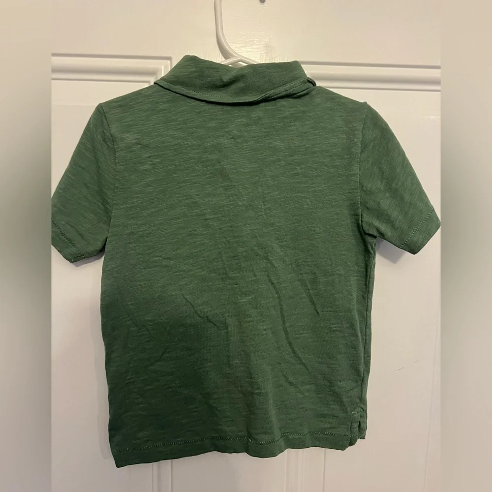 Mini Boden Sage Green Polo Shirt with Classic Collar
